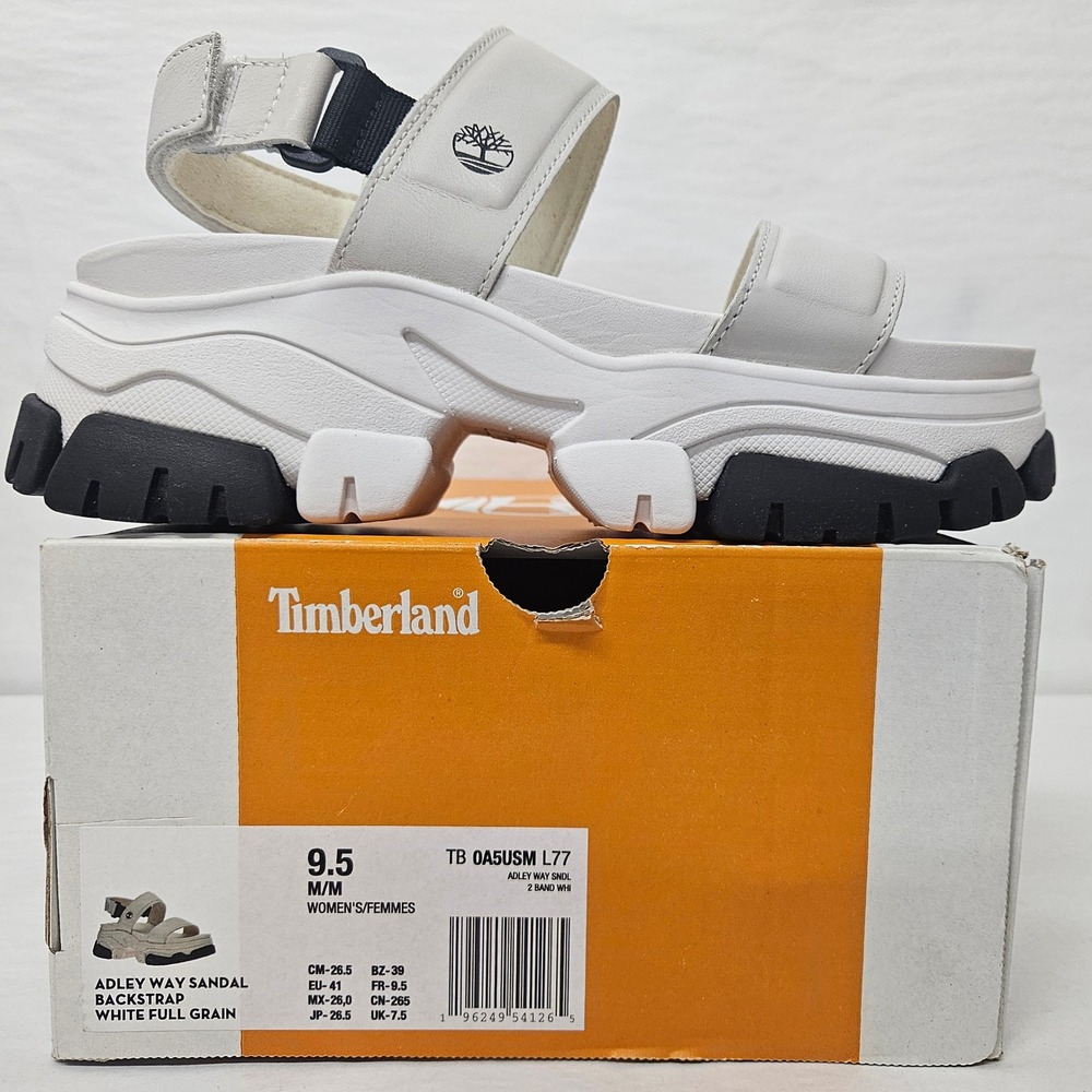 Timberland Adley Way Backstrap Platform Sandal TB0A5USM White‎ Women's Size 9.5